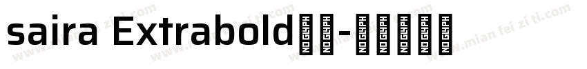 saira Extrabold字体字体转换